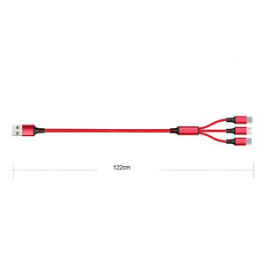 A buon mercato più cavo di ricarica Multi cavo di ricarica rapida in Nylon cavo intrecciato USB 3 in 1 Multi telefono cavo di ricarica con tipo C Micro - Product Image 6
