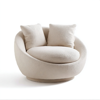 Modernes Getuftetes Sofa-Set Wohnzimmer Weißer Stuhl Inneneinrichtung Gepolsterter Drehsessel Heimbüro Schlafzimmer