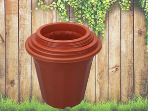 Macetas de plástico PP para exteriores Rojas redondas de estilo lujoso moderno, macetas grandes ecológicas para interiores para jardines urbanos, estilo vivero - Product Image 3