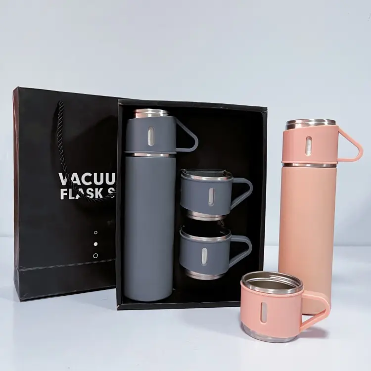 Biểu Tượng Tùy Chỉnh Doanh Nghiệp Kinh Doanh Thép Không Gỉ Chân Không Flask Set Cho Du Lịch Nhiệt Phích Cốc Và Ly Hộp Quà Tặng Thiết Lập