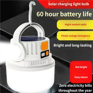 ไฟ LED พลังงานแสงอาทิตย์สำหรับตั้งแคมป์ ชาร์จซ้ำได้ ใช้งานกลางแจ้ง แบตเตอรี่ใช้งานได้ 4-8 ชั่วโมง ใช้ในกรณีฉุกเฉิน ใช้ในเต็นท์ ใช้ในบ้าน ชาร์จผ่านพอร์ต Type-C - Product Image 5