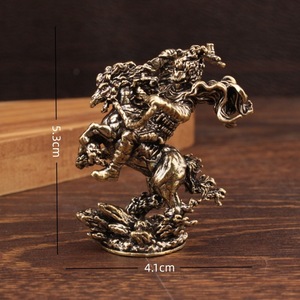 Figura Decorativa de Latón del Rey Mono Montando a Caballo, Adorno para Mesa, Decoración para el Hogar - Product Image 4