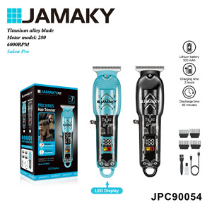 Tondeuse à cheveux électrique JAMAKY 6000 tr/min avec écran numérique, rechargeable par USB, pour salon professionnel - Product Image 1