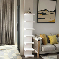 AILICHEN Simple Mobilier de Maison Moderne Bibliothèque en Bois Étagère de Rangement en Chêne Bambou Acier pour Salon Chambre École Hall