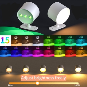 Telecomando LED luce notturna 15 luci di colore cambia faretto per gatti caldi LED notte lampade magnetiche ricarica collina per soggiorno - Product Image 3