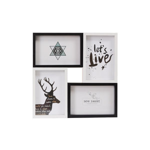 4 pièces <span class=keywords><strong>6</strong></span> pouces Cadre photo créatif Combinaison gratuite Taille personnalisable Image murale familiale pour la décoration intérieure et les mariages - Product Image 1