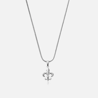 Inspireren Sieraden Vintage Design Rvs Fleur De Lis Hanger Ketting Nieuwe Creatieve Hanger Verloving Sieraden Voor Mannen
