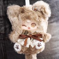 100% Authentique 6 Pièces/Boîte Poka Lucky Deer Nai Fluffy Collection Series Blind Box Figurines en Vinyle et Peluche Porte-clés Décoratifs Breloques de Sac