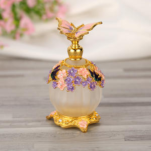 Flacon de parfum vide en verre de style arabe de 30 ml, en forme de citrouille, avec broderie incrustée, couleur, flacon de parfum à l'huile essentielle - Product Image 4