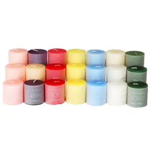 Wholesale Luxury Custom Paraffin Wax Colorful White Pink Black Scented Pillar Candle for Wedding Church