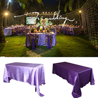 Nappe de table rectangulaire tissu de satin nappe carrée adaptée à la table de buffet fête dîner de vacances décoration de banquet de mariage