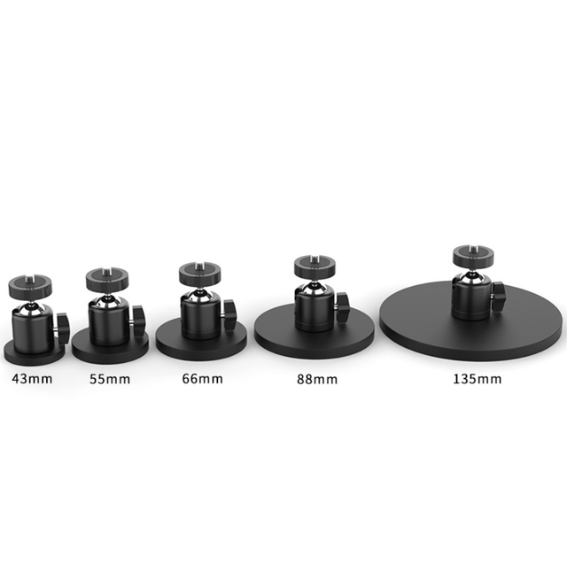 43mm 55mm 66mm 88mm 135mm 1/4"-20 Magnetic Camera Mount Base Adapter Stand for Insta360 Action Camera Cellphone LED Vlogging