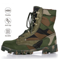 Bottes tactiques durables en gros en stock, semelle Panama, hauteur cheville, bottes du désert, fermeture éclair et lacets, maille respirante pour la randonnée estivale et hivernale