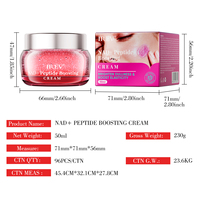 Crème boostante aux peptides IREV NAD+ favorisant la régénération du collagène, peau repulpée, lissage des ridules, hydratation, crème visage respirante