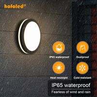Lampe murale LED ronde, éclairage de terrasse monté au plafond, 20W 30W 40W, capteur micro-ondes, étanche IP65 IK10, éclairage de type bulkhead extérieur SAA