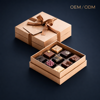 Roségold Schokoladen-Geschenkbox Zweiteilig Starr mit 9-Fächer-Unterteilung Satinband-Schleife Maßgefertigte Größe OEM ODM Süßwarenverpackung