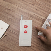 Télécommande sans fil RF longue portée 1/2 boutons 433 MHz avec relais, en ABS, code d'apprentissage, pour éclairage et maison connectée