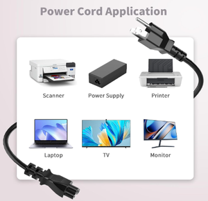 Cordon d'alimentation pour <span class=keywords><strong>ordinateur</strong></span> portable 10A 250V US AC, prise US Nema5-15p vers prise IEC C5 Mickey Mouse, adaptateur d'alimentation, rallonge pour <span class=keywords><strong>ordinateur</strong></span> - Product Image 6