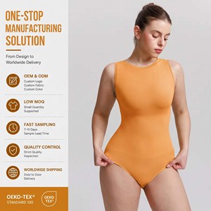 Tiktok Hot Selling Seamless <strong>Black</strong> Buttery Soft Tummy Control Slimming Body Shaper Shapewear <strong>Bodysuit</strong> for <strong>Women</strong> - Product Image 1