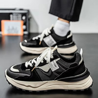 Chaussures décontractées tendance pour hommes en maille à bout rond, style classique de luxe, couleur estivale, semelle épaisse amortissante, respirantes, semelle extérieure en caoutchouc