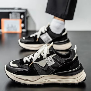 Zapatillas de Hombre con Punta Redonda de Malla, Estilo Casual, Color Clásico de Lujo, Verano, Amortiguación, Suela Gruesa, Transpirables, con Suela de Goma - Product Image 3