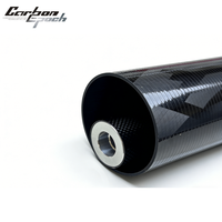 Tube en fibre de carbone 3K enroulé, longueur découpable de 1 m, ultra-résistant et ultra-léger, plusieurs diamètres extérieurs pour le modelage DIY