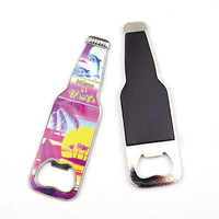 Ouvre-bouteille magnétique en métal personnalisé avec impression en feuille d'aluminium, souvenir de la ville de la plage, île, aimant pour réfrigérateur