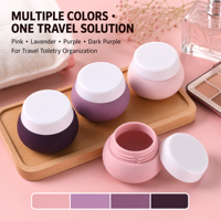 Pot de voyage en silicone non toxique de 30 ml, conteneur portable pour crème pour le visage, lotion corporelle, démaquillant, avec logo personnalisé pour un usage quotidien