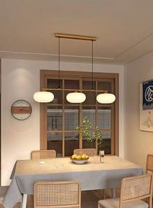 Lustre en forme de kaki de style japonais, luminaire de bar créatif et luxueux, luminaire suspendu moderne et simple en verre pour restaurant - Product Image 5