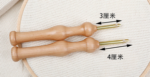 Pengda broderie stylo artisanat outil <span class=keywords><strong>bois</strong></span> cuivre en <span class=keywords><strong>bois</strong></span> poignée poinçon aiguille - Product Image 3