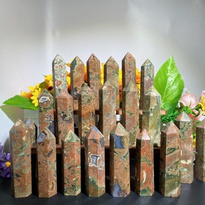 Venta al por mayor de varitas de <span class=keywords><strong>jaspe</strong></span> natural de la selva tropical, torres de cristal de cuarzo para decoración - Product Image 1