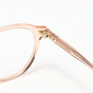 Monturas de gafas redondas de color sólido con protección UV para mujeres adultas, corrección de la visión, compatibles con rostros ovalados. - Product Image 4