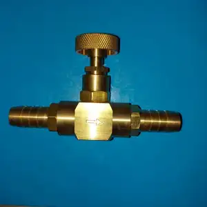 1/8 1/4 3/8 1/2 Inch Hogedruk Npt Bspp Gauge Naaldventiel Met 1/2 Adapter