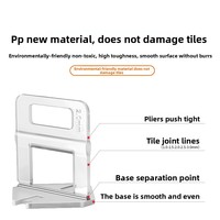 Base de nivellement de carreaux en plastique PP pour espaces de 1 mm, 2 mm, 3 mm pour carreaux de céramique et de porcelaine pour salle de bain et cuisine