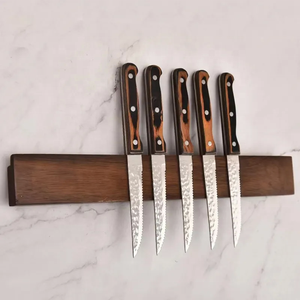 Nouveauté - Barre magnétique à <span class=keywords><strong>couteaux</strong></span> en bois d'acacia rectangulaire à fixer au mur, <span class=keywords><strong>porte</strong></span>-<span class=keywords><strong>couteaux</strong></span> magnétique pour la cuisine - Product Image 2