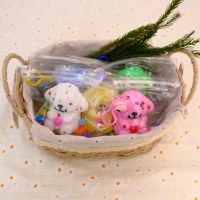 Jouet anti-stress souple et multicolore en TPR pour chiots, idéal pour soulager l'anxiété des enfants et des adultes