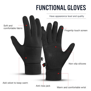 Gants de sport thermiques à écran tactile pour le cyclisme et la course en extérieur, antidérapants, en polyester et nylon, chauds, unisexes, GZ RTS, commande en gros - Product Image 3