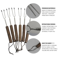 Kabob 꼬치 금속 스테인레스 스틸 바베큐 꼬치 재사용 가능한 그릴 꼬치 세트 고기 새우 치킨 야채 포크