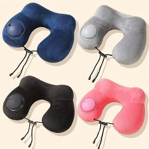 Almohada de Viaje Inflable Portátil en Forma de U, Cojín de Soporte para el Cuello Multiusos para Avión, Oficina, Siesta al Aire Libre - Product Image 5