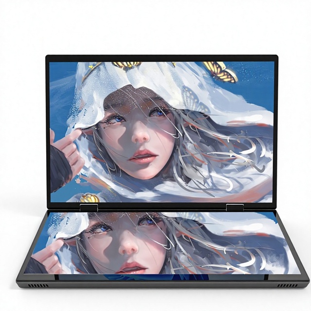 Stock 14+14-inch Dual-screen N100 Tablet-laptop 2-in-1 Ultra-thin Business Notebook Celeron SSD Win10/11wholesale Available