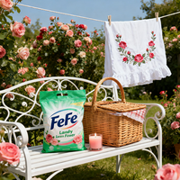 Poudre à lessiver concentrée écologique parfumée à la rose, détachant naturel pour vêtements, jetable, produit phare du fabricant chinois