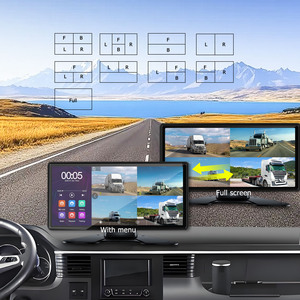 10.36 pouces écran tactile écran partagé voiture MP5 USB DVR enregistreur vidéo moniteur 2x1080P caméras de recul pour <span class=keywords><strong>cheval</strong></span> remorque Rv - Product Image 2
