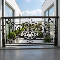 Fabricant et fournisseur de balustrades de balcon en fer forgé, garde-corps de terrasse sur mesure pour villas, clôtures extérieures en fonte de style européen