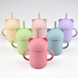 Vaso de entrenamiento para niños de acero inoxidable 304 de 250 ml, personalizado al por mayor, con pajita de silicona de grado alimenticio antiasfixia para beber agua - Product Image 5