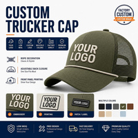 Gorra Trucker Personalizada de Dos Tonos, Gorra de Béisbol con Malla Trasera y Logotipo Bordado en 3D de Alta Calidad