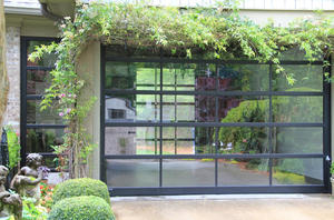 Porte de garage moderne en verre givré et alliage d'aluminium - Étanche, insonorisée, personnalisable (livraison mondiale) - Product Image 6