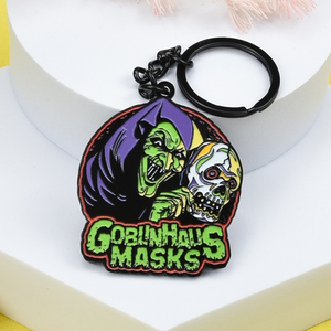 Llaveros Personalizados al por Mayor, Llaveros de Metal Esmaltado con Diseños de Dibujos Animados de Terror para Eventos de Halloween - Product Image 2