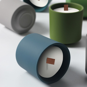 Matte Scented <b>Wax</b> Candle Cylinder Minimalist Style <b>Soy</b> <b>Wax</b> Gift For Home Decor - Product Image 2