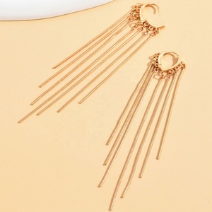 Pendientes Largos de Cadena Delgada Chapados en Oro de Alta Gama para Mujer, Estilo Japonés y Coreano, con Borla y Perla como Piedra Principal, para Fiesta, 2024 - Product Image 4