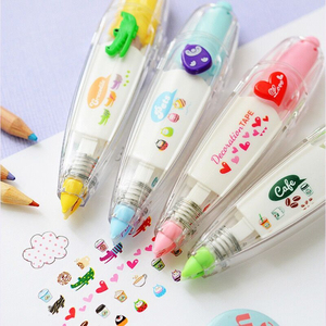 อุปกรณ์ตกแต่งเครื่องเขียนลายการ์ตูนลูกไม้อัดลายน่ารักสติกเกอร์ DIY สีสันสดใสและสนุกสนานเครื่องเขียนสำหรับนักเรียน